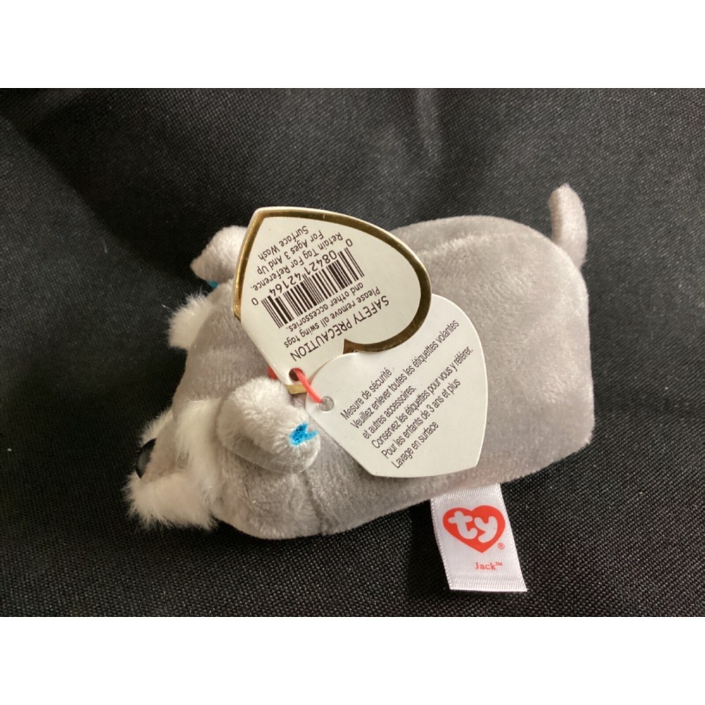 TY Beanie Boos - Teeny Tys Stackable Plush - JACK the Schnauzer (4 inch) - New - Picture 6 of 6